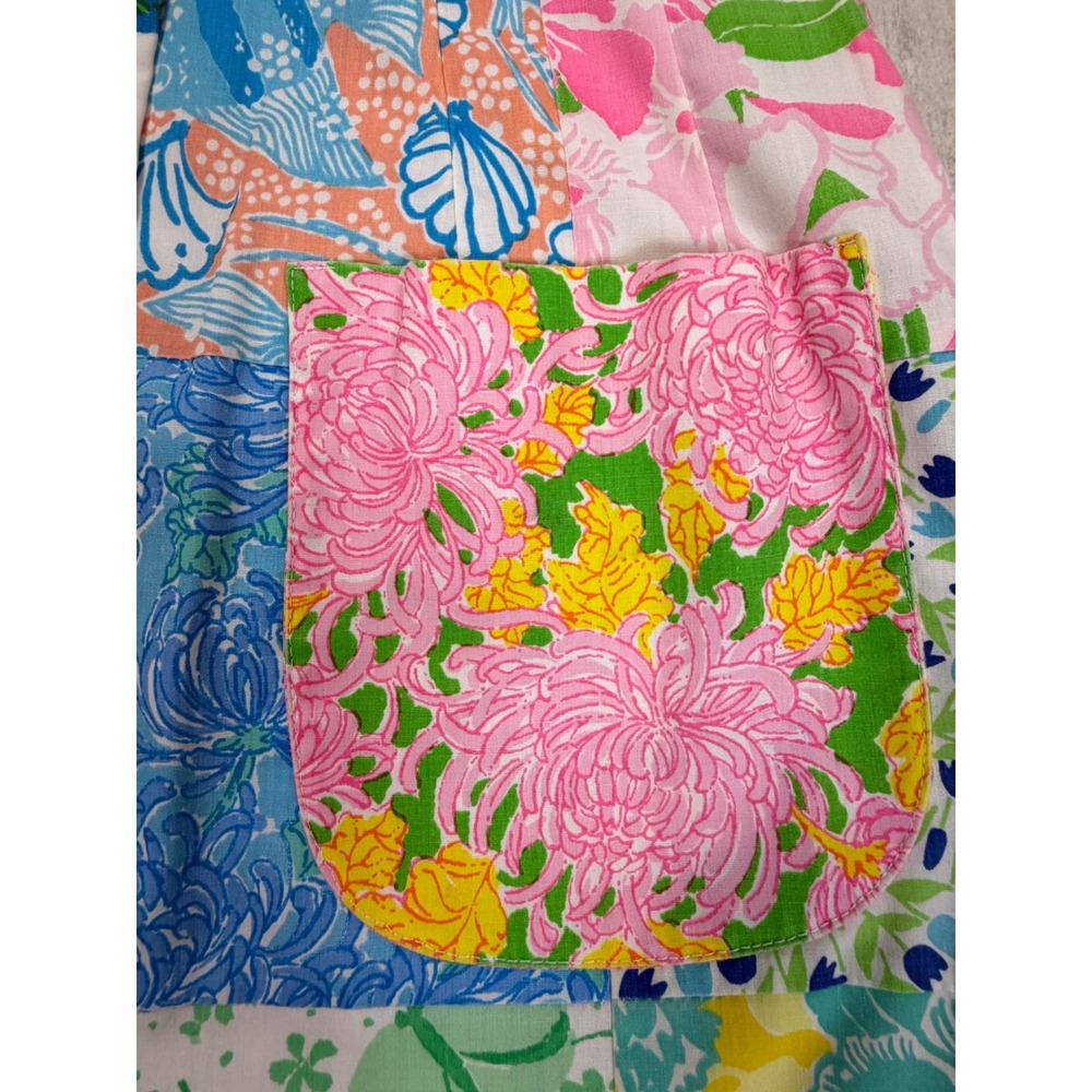 Vintage Lilly Pulitzer Patchwork Skirt Multi Color Floral Print Midi W3153-19 8 - Picture 6 of 7